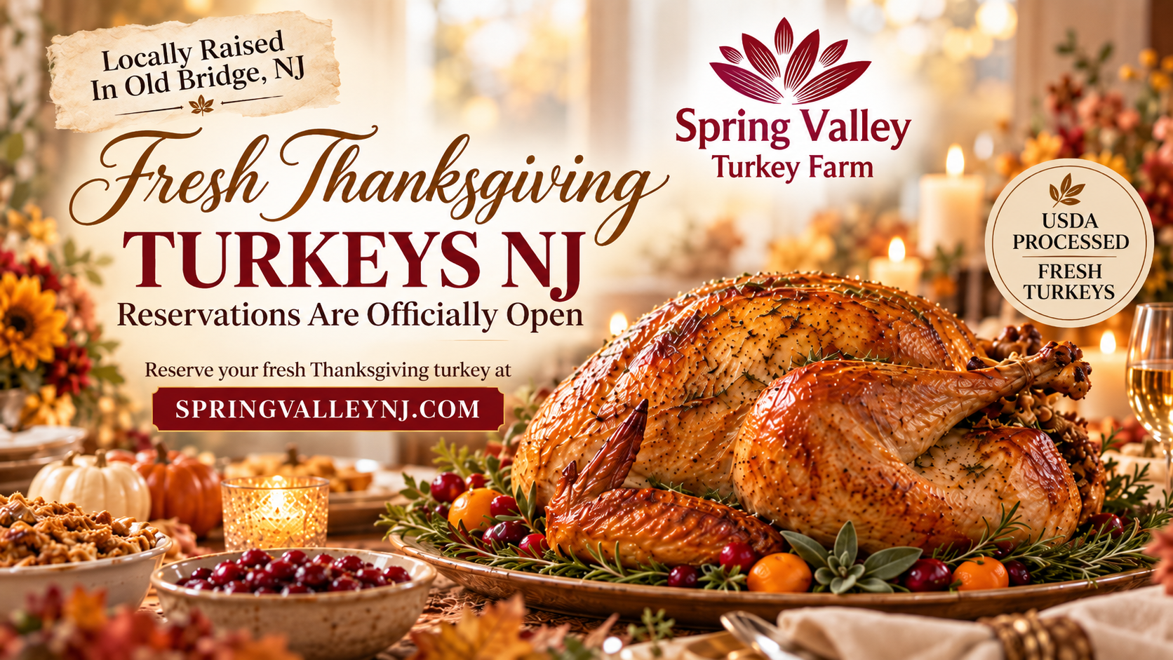 Fresh Thanksgiving Turkeys NJ | Reservations Open
